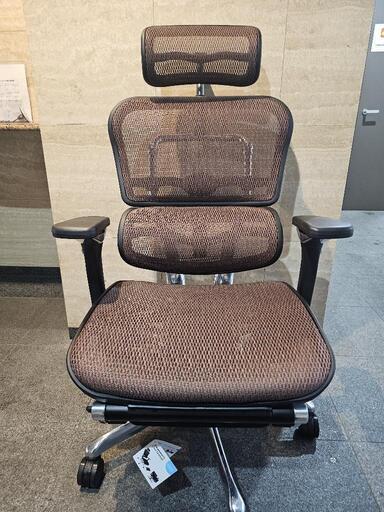 ★短期展示品★美品★エルゴヒューマンプロ★デスクチェア★ハイバック★オフィス★オレンジ(ブラウン)★
