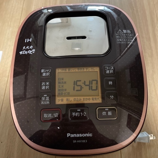 パナソニック炊飯器5.5合炊き　おどり炊きIHジャー　ブラウンカラー