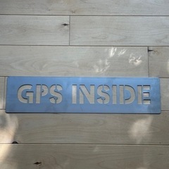 「GPS INSIDE」ステンレス文字版 ステンシル向け