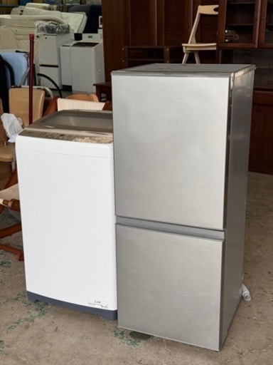 決まりました☆2022年製洗濯機7kg☆2018年製冷蔵庫126L☆格安☆中古☆配達相談可能☆早い者勝ち新生活に♪