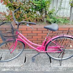 (chariyoshy出品)26インチ自転車、ピンク色