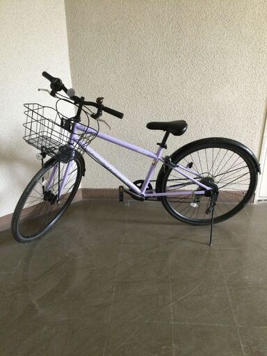 【北見市発】ロードマーク ROADMARK R6 自転車 GG0K55324 6段変速 26インチ 紫 (E2733mkyY)
