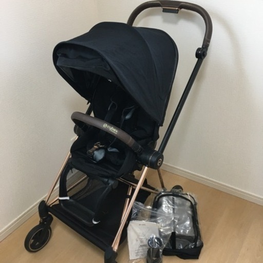 cybex MIOS ベビーカー　ローズゴールド　ドリンクホルダーとレインカバー付き