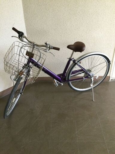 【北見市発】DAHLIA 自転車 SLD124127 6段変速 27インチ 紫 (E2736wY)