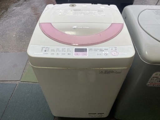 【リサイクルサービス八光】2013年製　シャープ  ES-GE60N-P [全自動洗濯機(6.0kg) ピンク系]