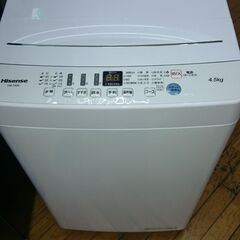 （単身の方などに）ハイセンス　全自動洗濯機４.５ｋｇ　２０２１年...