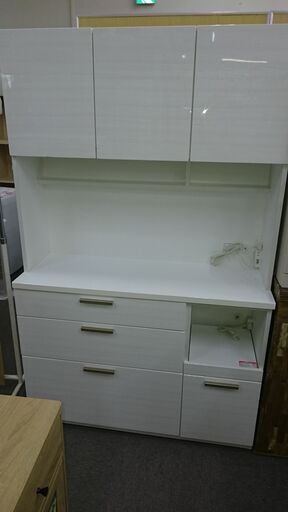 (2024.06.22　お買い上げありがとうございます。)（上下分割できる）ニトリ　キッチンボード　白　SORREL120KB-WH　120ｃｍ幅　　高く買取るゾウ八幡東店