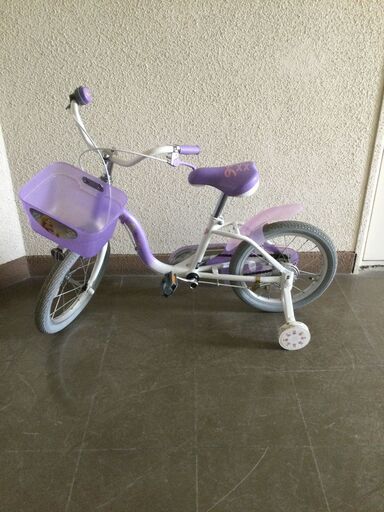 【北見市発】Adventure begins with Friends ラプンツェル ジュニア自転車 G2001032358 16インチ 紫 (E2743wY)