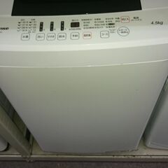 （単身の方などに）ハイセンス　全自動洗濯機４.５ｋｇ　２０１８年...