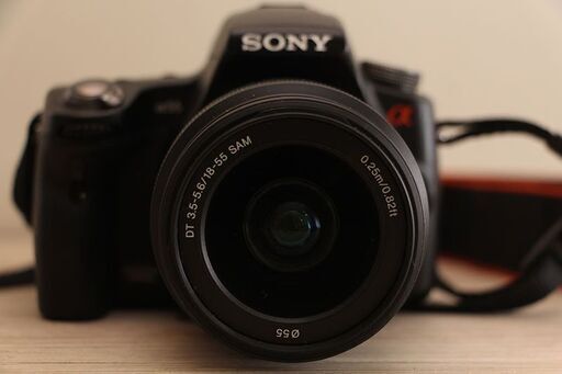 SONY α55 デジタル一眼カメラ 55-200mmレンズ フラッシュ