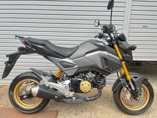 ホンダ　グロム/GROM JC75 　Mブラック　キタコリアショック・リアキャリア！　エンジン始動・灯火類OK！
