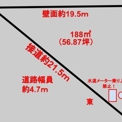 【交渉可】羽生イオン車で5分 加須市串作 188m2 56坪 更地貸します。の画像