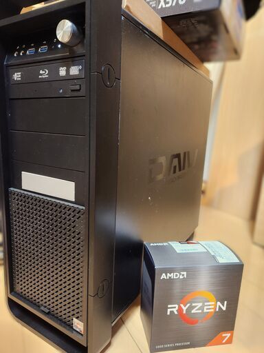 独自1年保証 DAIV クリエイティブPC Ryzen 7 5700X メモリ32GB ゲーミングモニタASUS VG278QR-Rセット