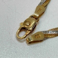 K18 コンビゴールド スネークチェーン約18㎝ 総重量約4.5g ブレスレット