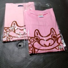 XL⑤ピンクTシャツ☆沖縄シーサー柄50枚セット男女兼用