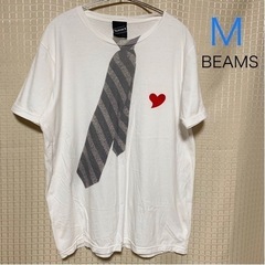 【BEAMS】ビームス Tシャツ Mサイズ ハート ネクタイ 半袖