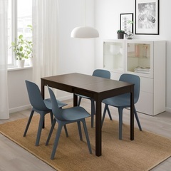 IKEA 伸長式テーブル　ダークブラウン