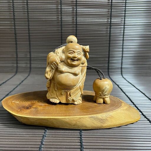 『布袋』根付　印籠　江戸時代　骨董品　高さ9cm　七福神