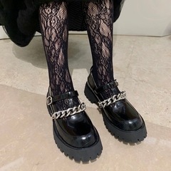 【ネット決済・配送可】レディース　ローファー靴　ブラック　23.5cm