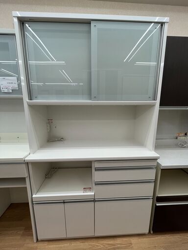 ☆ジモティ割あり☆ 松田家具 食器棚 ホワイト H207×W118×D49 ☆ジモティ割あり☆ 松田家具 食器棚 ホワイト H207×W118×D49