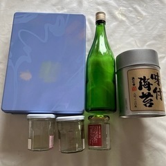クッキー缶　海苔缶　ジャム瓶　日本酒瓶