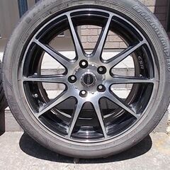 アルミホイール　１７インチ　7J　ＰＣＤ１１４．３　インセット53　４本セット中古