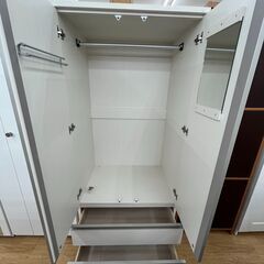 ★ジモティ割あり★ ニトリ ワードローブ ホワイト H172×W80×D61 クリーニング済み KJ5092 ☆ジモティ割あり☆ ニトリ ワードローブ ホワイト H172×W80×D61