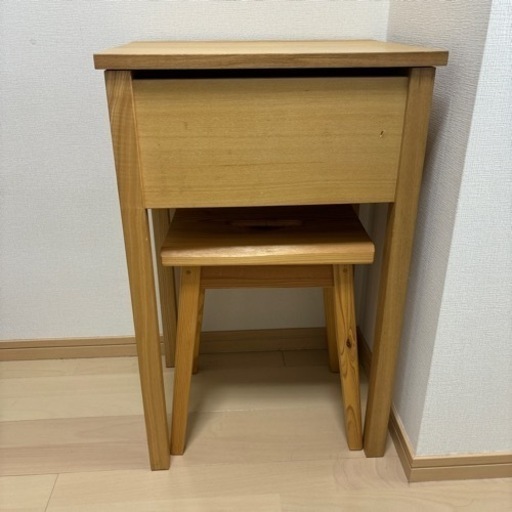 無印良品 ドレッサー スツール付 無印良品 木製ドレッサー・スツール付