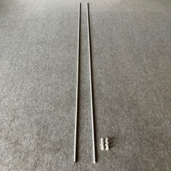 長さ365.5センチ　スチールポール　2本セット　鉄の棒
