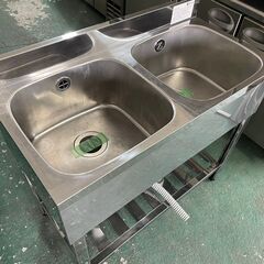 ★アズマ 2槽シンク KP2-900 W900xD450xH800+90mm★