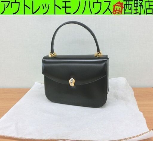 美品 OSCAR DE LA RENTA/オスカー・デ・ラ・レンタ フォーマルバッグ 黒 横22cm縦16cm ハンドバッグ ショルダーベルト ブラック 鞄 札幌 西野