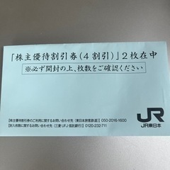 JR東日本　　株主優待2枚