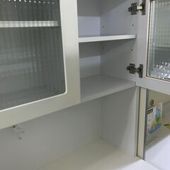 【FU833】★システムキッチンボード  ホワイト&ブラウン  大容量  ファミリータイプ  キッチン家具 収納家具 クリーニング済 堺市 深井 【ジャングルジャングル深井店】 FU833】☆システムキッチンボード ホワイト&ブラウン 大容量