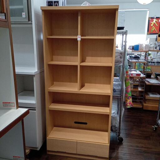 ★美品【家具の大丸】本棚　家具 収納家具 　幅約80cm 自社配送時代引き可※現金、クレジット、スマホ決済対応※