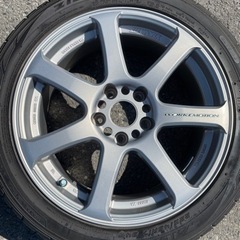 【直接引取のみ】 WORK EMOTION XT7 4本セット 5×114.3 7J＋32 17インチ タイヤおまけ程度 群馬県発