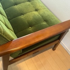 カリモク60 Kチェア2シーター/モケットグリーン
