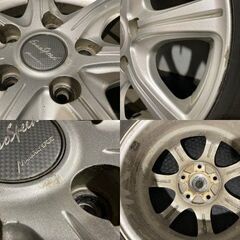 タイヤ走行短め【DUNLOP WM02 205/65R15】スタッドレス【EURO SPEED 15インチ 6J5HPCD114.3+50】21年製 ステップワゴン ストリーム等 MTY44クレジットカード QRコード決済可能