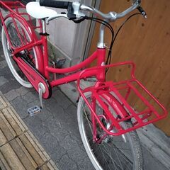 BE・ALL[ビーオール]26吋 タウンバイク アルミ/lntre5/LEDオート/レッド