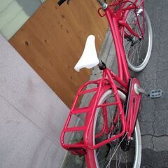 BE・ALL[ビーオール]26吋 タウンバイク アルミ/lntre5/LEDオート/レッド