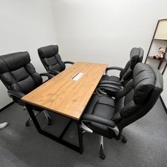 会議テーブルと椅子(チェアー)4客セット 
家具 オフィス用家具 机