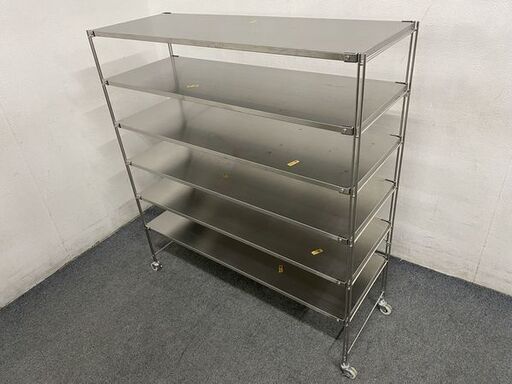 MUJI/無印良品 ステンレスユニットシェルフ 追加棚×6/クロスバー×1 