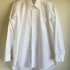 【美品】ワイシャツ　長袖　ビジネス　Lサイズ　首回り40 白地　...