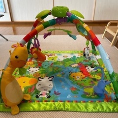 【0カ月~】【知育玩具】赤ちゃんプレイマットジャングル　