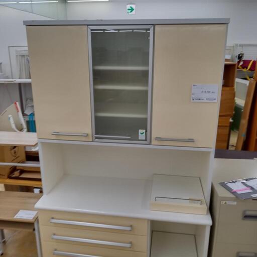 ★ジモティ割あり★ 値下げしました！  食器棚 白 H210×D51.2×W120 クリーニング済み OJ4318