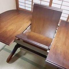 飛騨産業　伸長式　ダイニングテーブル&チェア