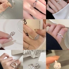 【ネット決済・配送可】新作　高見え　天然石　リング　指輪　バラ売...
