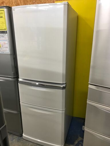 【FU841】★ミツビシ  三菱  MITSUBISHI  冷蔵庫  MR-C34C   2018年式  容量335L  ガラスシェルフ  コンパクト  大容量  大家族 ファミリータイプ キッチン家電 クリーニング済 堺市 深井 【ジャングルジャングル深井店】