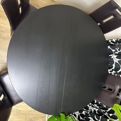 ベストオファー✅イケア伸長式テーブル／4点チェアーセット🪑