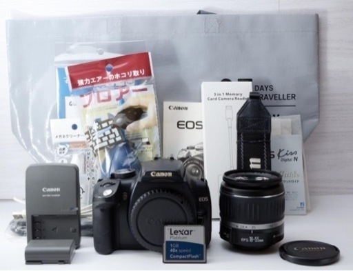 【動作OK】Canon キャノン EOS Kiss N レンズ セット 一眼レフ キヤノン Canon EOS Kiss Digital N デジタルN ダブルズーム
