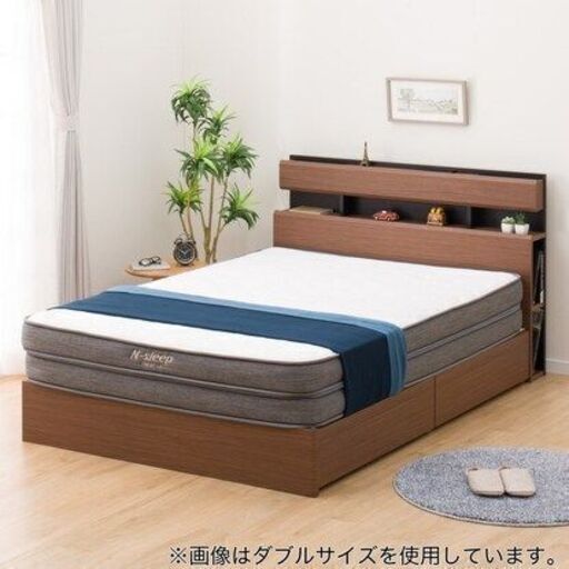 ニトリ ダブルキングサイズベッド 収納スペース/サイドに引き出し